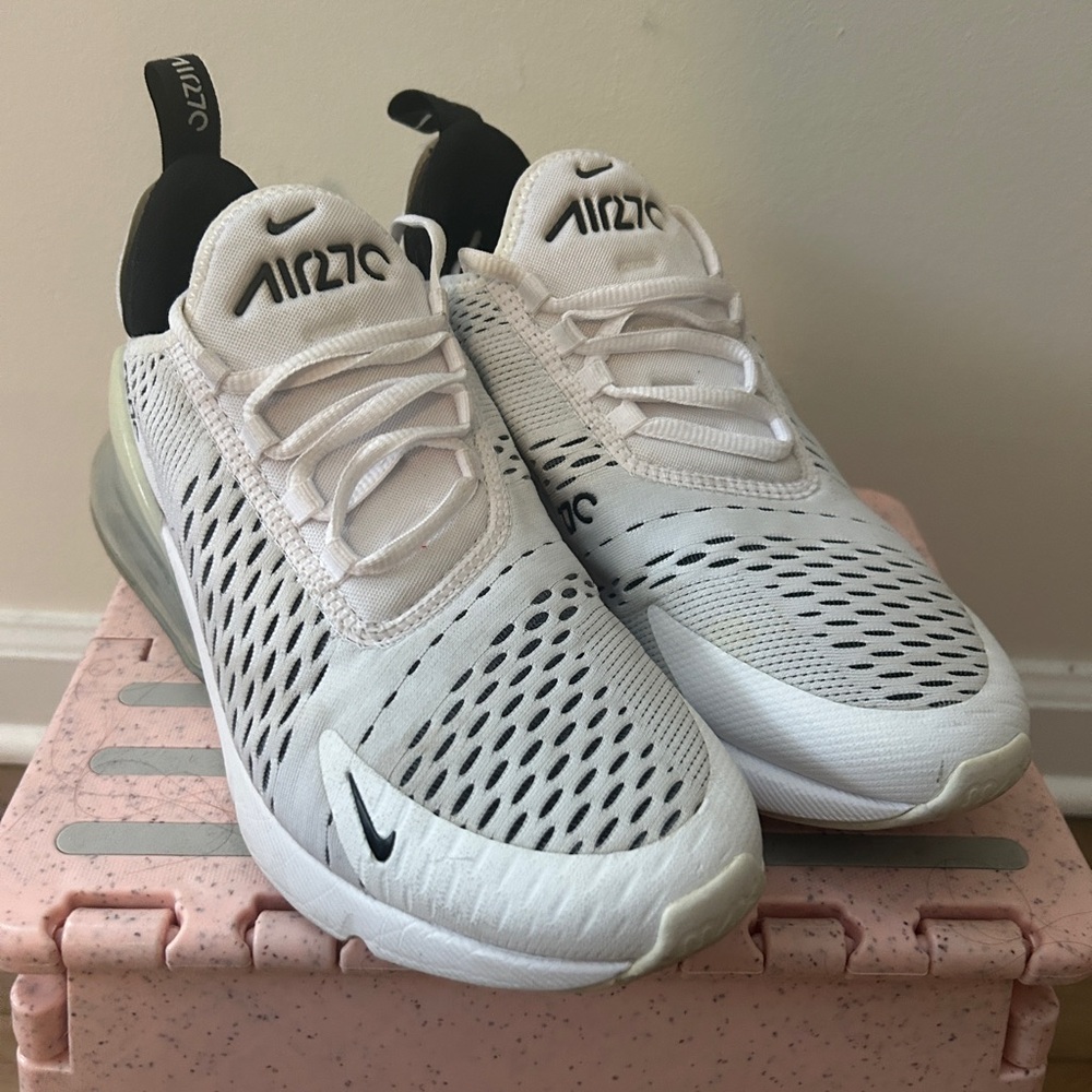 Nike Air Max 270 White and Black Sneakers